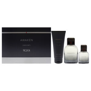 Awaken by Tumi Men 3 Pc Giftset 3.4oz EDP Spray, 1oz EDP Spray, 6.7oz Body Wash
